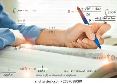 Equations on the background, study concept with math