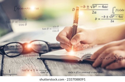 Equations on the background, study concept with math