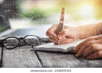 Equations on the background, study concept with math