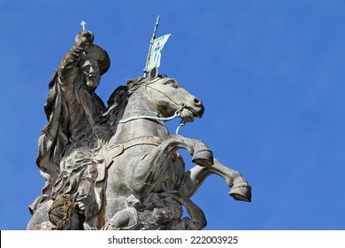 Equestrial statue of Santiago (Saint James) in Santiago de Compostela, Galicia, Spain