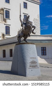 Equestrian Statue Of King Svatopluk I At The Honorary Courtyard, Bratislava Castle