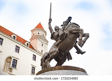  Equestrian Statue Of King Svatopluk I At The Honorary Courtyard In The Bratislava Castle