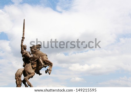 Equestrian statue of Svatopluk at the Bratislava Castle