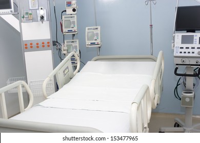 Equiped hospital room interior inside a modern and comfortable hospital