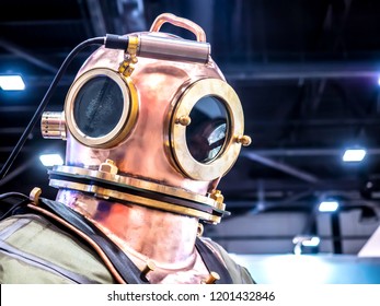 Equipment For Deep Sea Diving. Industrial Scuba. Suit For Deep Sea Diving With A Video Camera. Submersible Control System. Underwater Work.