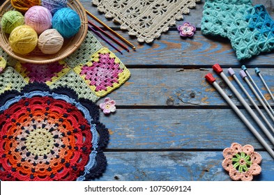 I KNIT pin button badge needles yarn knitting DIY craft