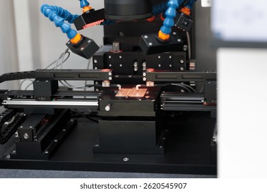 Equipment for laser precision processing of materials for microelectronics. Laser resistor trimming system. Selective focus.
