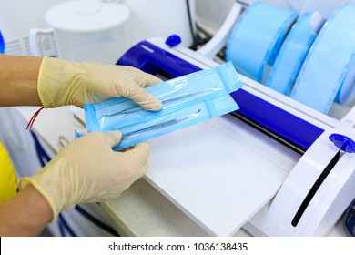 Equipment For The Packaging And Sterilization Of Medical Instruments In Use. Medical Sterile Packaging Tools.