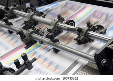 The equipment for a press in a modern printing house - Shutterstock ID 193735652