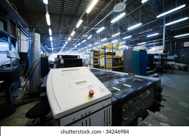 The Equipment For A Press In A Modern Printing House