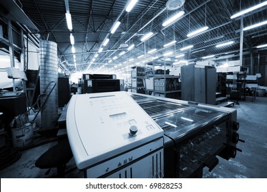 The Equipment For A Press In A Modern Printing House