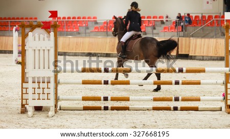 Similar – Image, Stock Photo Show jumper Show jumping