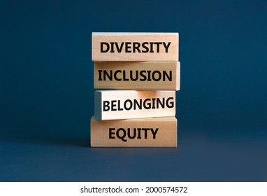 Equity, diversity, inclusion and belonging symbol. Wooden blocks with words 'equity, diversity, inclusion, belonging' on beautiful grey background. Diversity, equity, inclusion and belonging concept. - Shutterstock ID 2000574572