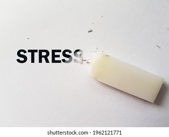 Erase Stress. Reduce Stress. Suitable For STRESS Awareness Concept.