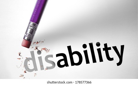 Eraser Changing The Word Disability For Ability 