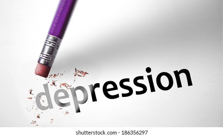 Eraser Deleting Word Depression Stock Photo 186356297 | Shutterstock