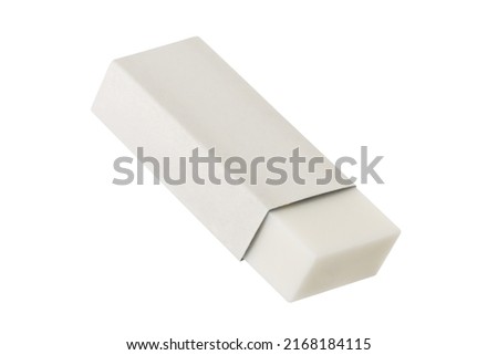 Eraser isolated on a white background.[Clipping path].
