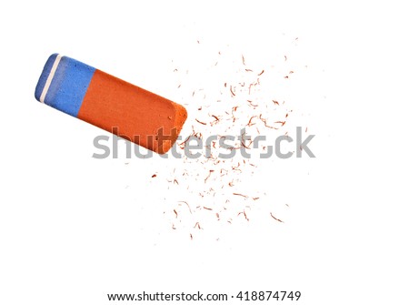 Eraser on a white background