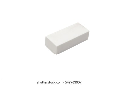 Eraser On White Backgrounds, Isolated