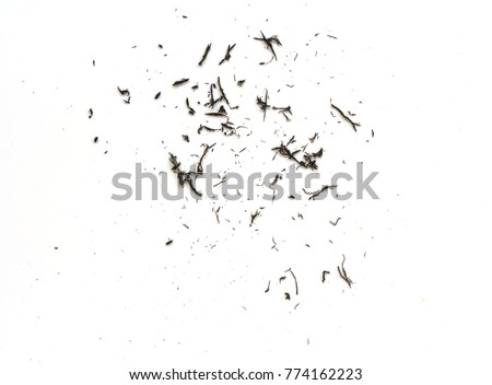 eraser scrap on white background.
