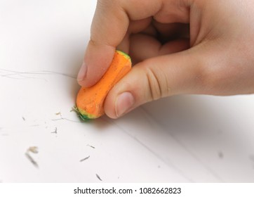 Erasing Rubber In A Hand