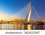 Erasmus bridge over the river Meuse in , the Netherlands