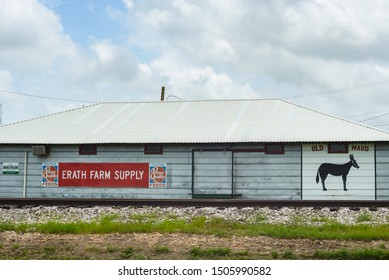 ERATH, L.A. / USA - JUNE 23, 2019: Erath Farm Supply Feed Store Located In South Louisiana.