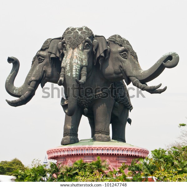 Erawan Elephant Stock Photo (Edit Now) 101247748