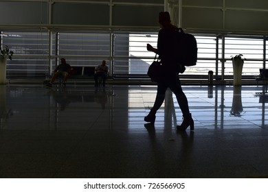 Erbil, Iraq - 29 September,2017: Interior Of Erbil International Airport