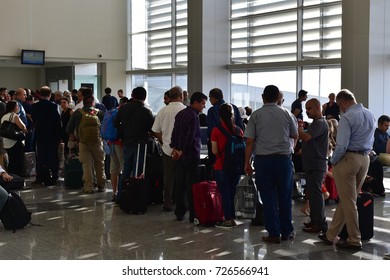 Erbil, Iraq - 29 September,2017: Interior Of Erbil International Airport