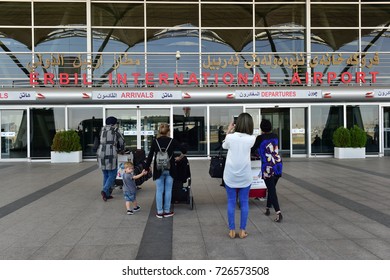 Erbil, Iraq - 29 September,2017: Erbil International Airport  Entry