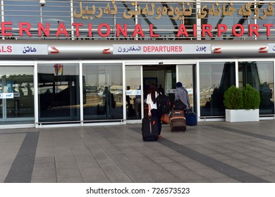 Erbil, Iraq - 29 September,2017: Erbil International Airport  Entry