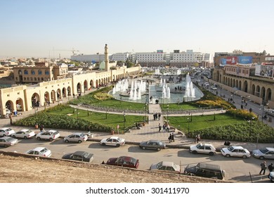 Erbil Iraq - Dec 16 2010 - Iraqi People Walking Near Erbil City Center And Erbil Citadel, Erbil City, Kurdistan Iraq