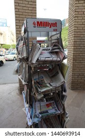 Erbil, Iraq- A Newspaper Stand Is In The Square Of Erbil Castle In Erbil, The Capital Of Iraqi Kurdistan Regional Government. March 16, 2013.