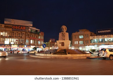 ERBIL, IRAQ- Night Traffic In The Capital Of Iraqi Kurdistan Regional Government In Erbil. March 16, 2013.