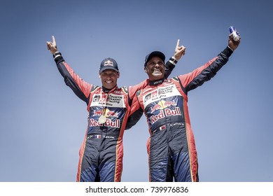 Erfoud, Morocco. October 9, 2017. Oilibya Cross-Country Rally Of Morocco, Preparation To Dakar 2018. Nasser Al Attiyah, FIA  World Champion Cross-country Rally 2017.