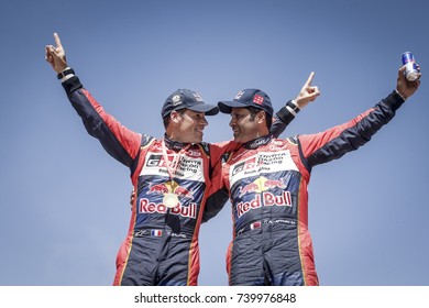 Erfoud, Morocco. October 9, 2017. Oilibya Cross-Country Rally Of Morocco, Preparation To Dakar 2018. Nasser Al Attiyah, FIA  World Champion Cross-country Rally 2017.