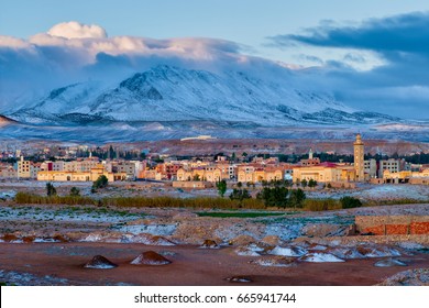 Erfoud With Snow Background