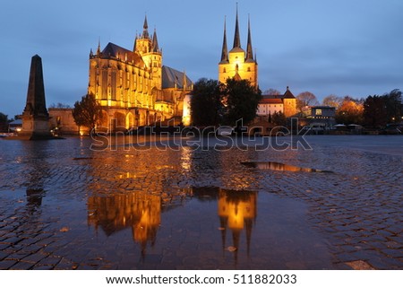 Similar – Image, Stock Photo Erfurt Cathedral and Reflection