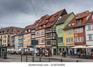 ERFURT, GERMANY, 28 JULY 2020: Main square of Erfurt