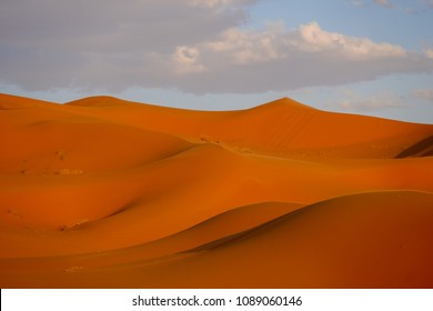 Erg Chebbi sand dunes near Merzouga in Morocco at sunset - Shutterstock ID 1089060146