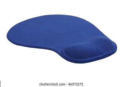 An Ergonomic Mouse Pad On The White Background