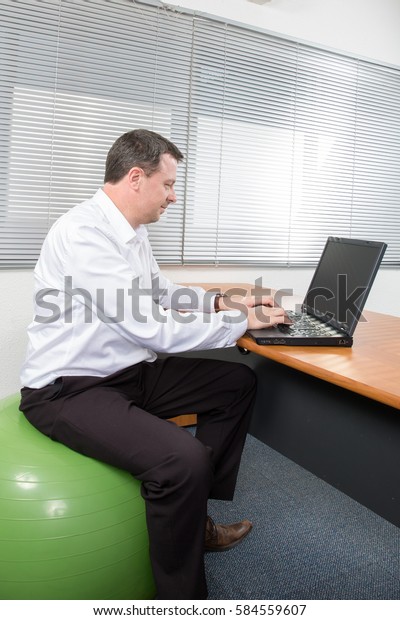 Ergonomic Office This Businessman Sitting On Stock Photo Edit Now