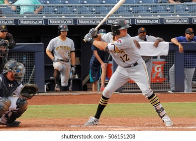 Eric Wood Outfielder For The Surprise Saguaros At Peoria Stadium In Peoria AZ USA 10,27,2016.
