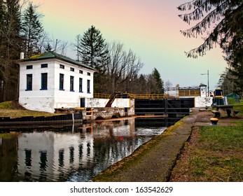 Erie Canal In Clay, New York