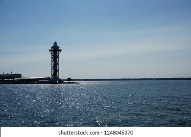             Erie, Pennsylvania/United States Circa 2018:  Bicentennial Tower Located At Dobbins Landing On Lake Erie