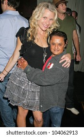 Erin Raftery And Deep Roy  At The World Cup Showdown Fundraiser, El Guapo Cantina, Los Angeles, CA.  11-06-09