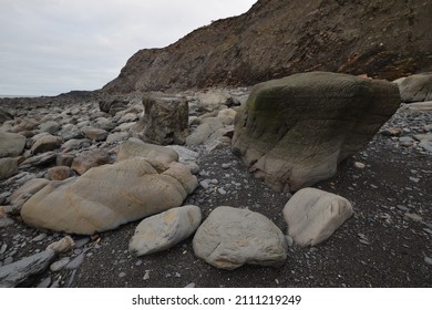 Eroded Boulders At The Site Of Special Scientific Interest Rusey Beach Cornwall