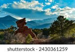 Eroded red-sandstone formations. Garden of the Gods, Colorado Springs, Colorado, USA