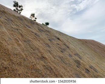 Erosion Control Mat Is Spread On Slope Area.Bukit Banyan Sungai Petani.